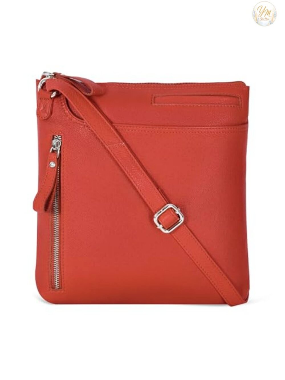 Women Genuine Leather Crossbody Bag Medium Sling Purse Adjustable Strap